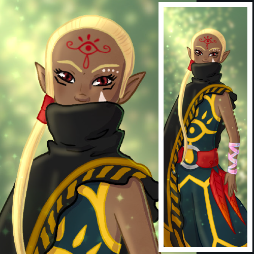 Impa from the Nintendo game "Legend of Zelda: Skyward Sword." Illustration by L.C. Ireland.