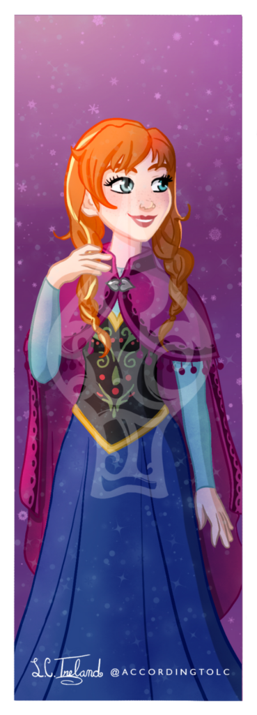 Anna from Disney's "Frozen." Illustration by L.C. Ireland.