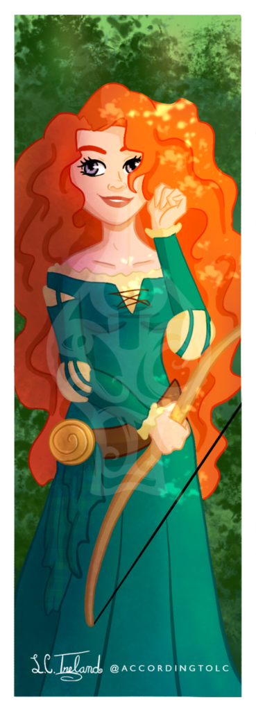 Merida from Pixar's "Brave." Illustration by L.C. Ireland.