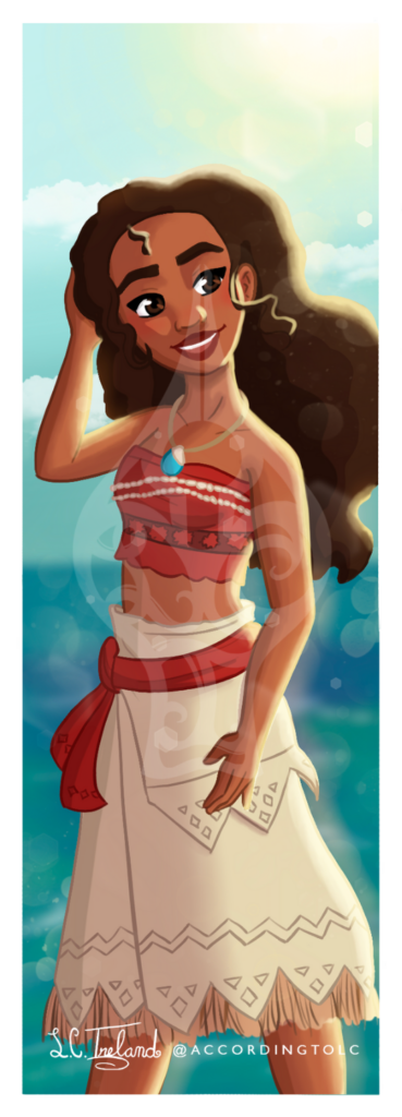 Moana from Disney's "Moana." Illustration by L.C. Ireland.