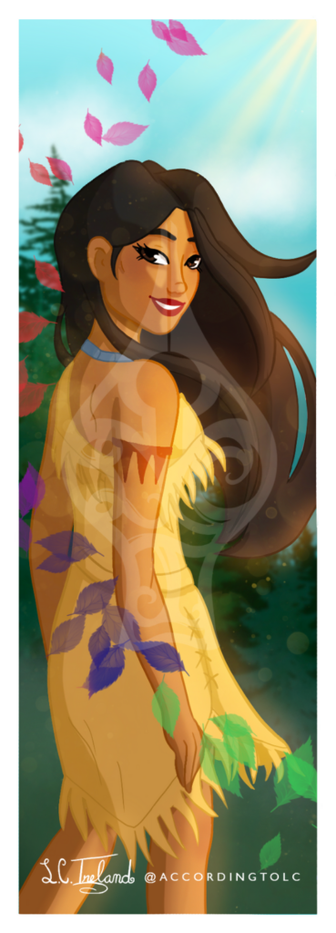 Pocahontas from Disney's "Pocahontas." Illustration by L.C. Ireland.