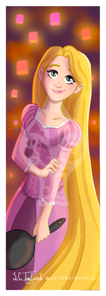 Rapunzel from Disney's "Tangled." Illustration by L.C. Ireland.