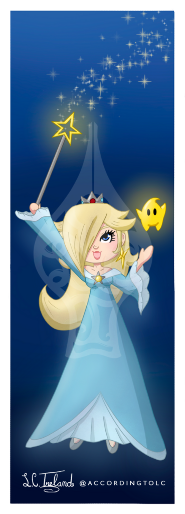 Rosalina from various Nintendo games. Illustration by L.C. Ireland.